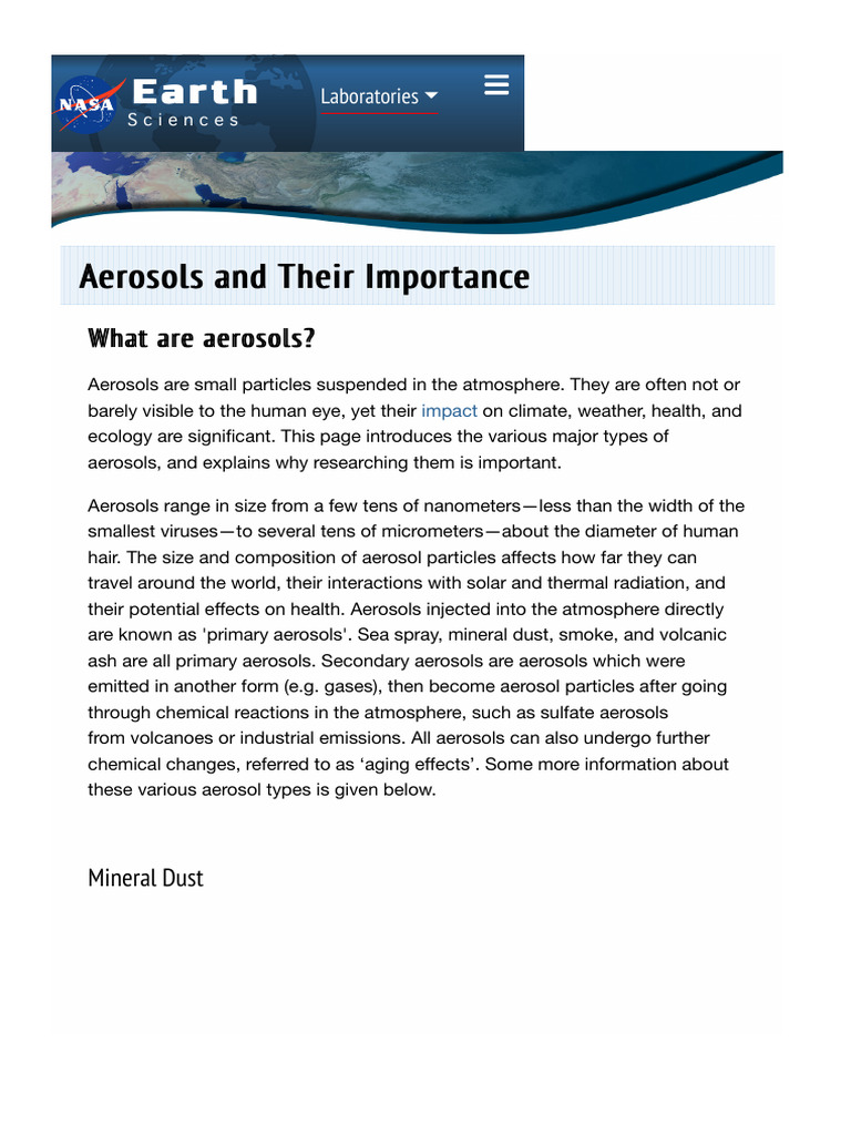 Understanding Aerosols and Their Impact | PDF | Particulates | Aerosol