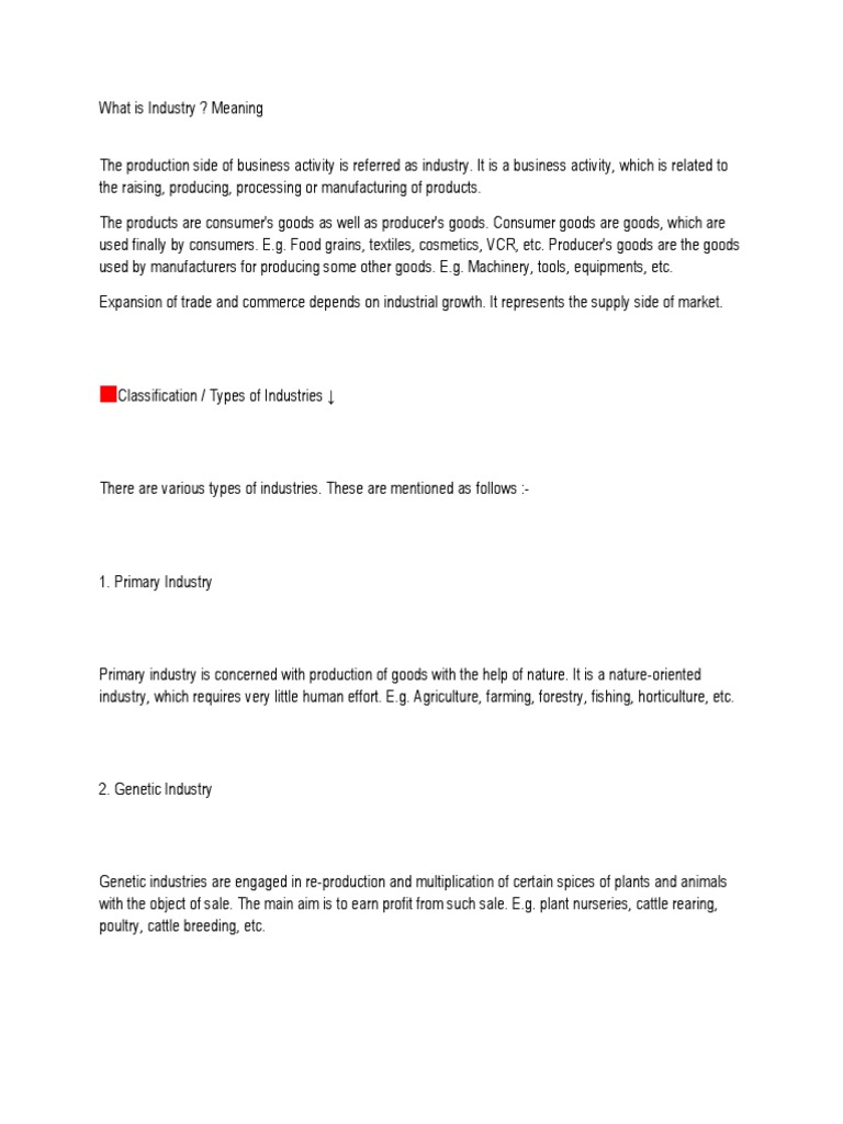 WHAT IS INDUSTRY IN BUSINESS STUDIES visual data 2