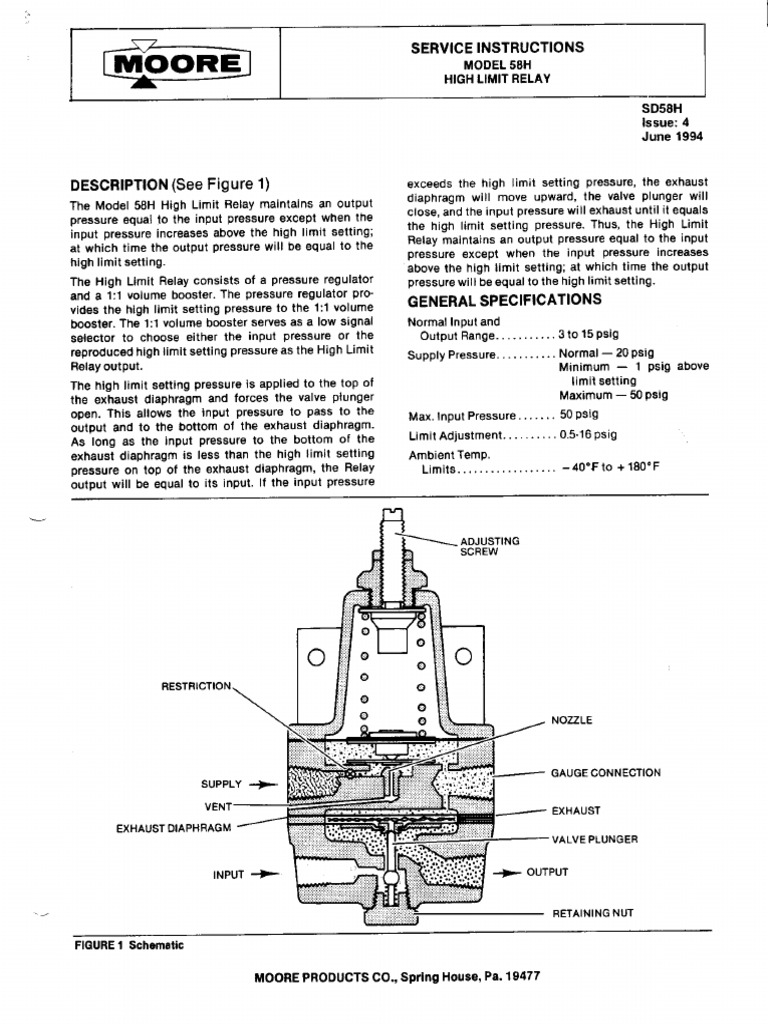 Moore 58H High Limit Relay | PDF