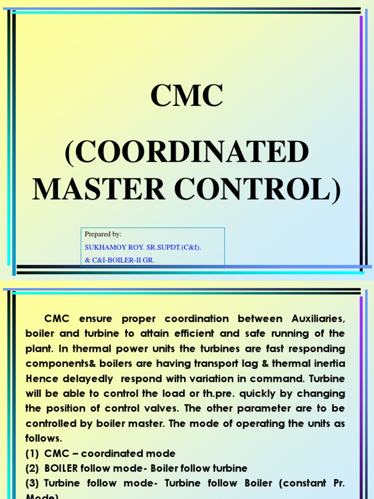 CMC Modes in Power Plant Operations | PDF | Boiler | Throttle
