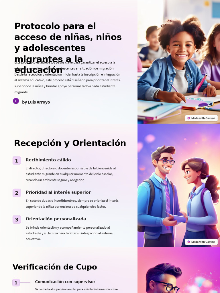 Protocolo para El Acceso de Ninas Ninos y Adolescentes Migrantes A La ...