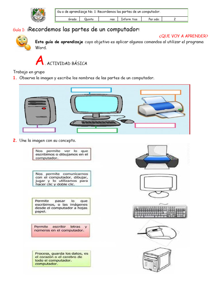Partes del Computador para Niños | PDF | Informática | Hardware de la ...