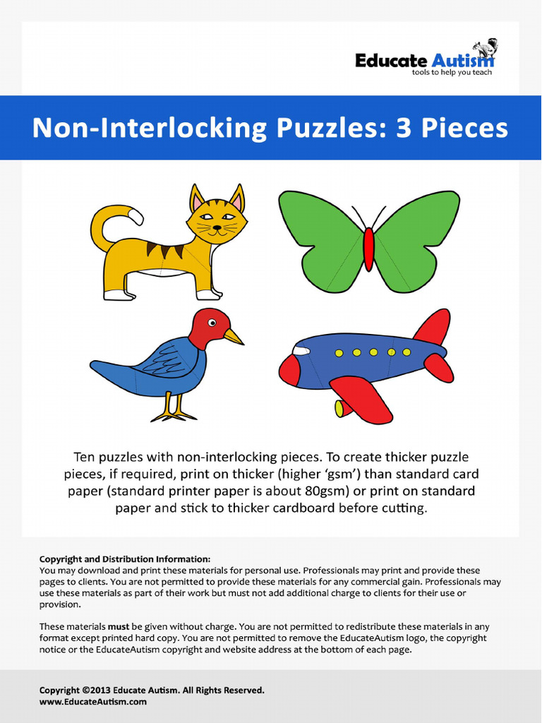 3 Piece Puzzles | PDF