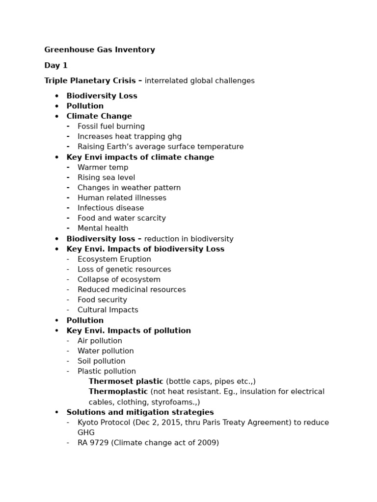 Greenhouse Gas Inventory Overview | PDF | Climate Change | Greenhouse Gas