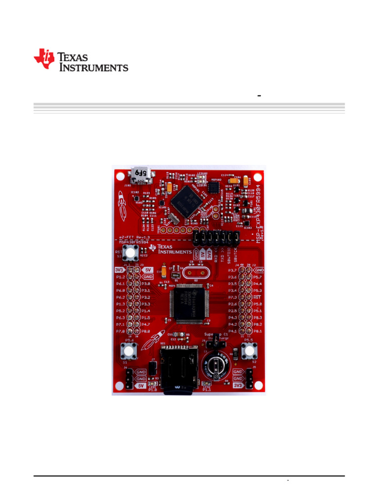MSP430FR5994 LaunchPad User Guide | PDF | Microcontroller | Computer ...