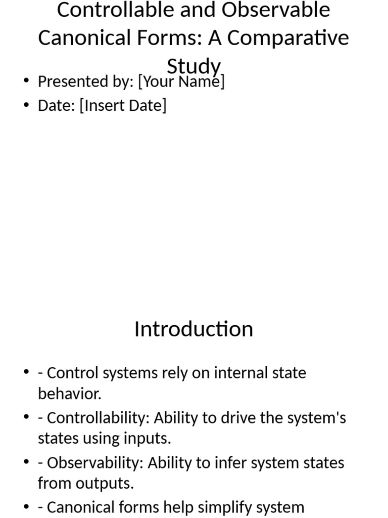 Canonical Forms Presentation | PDF