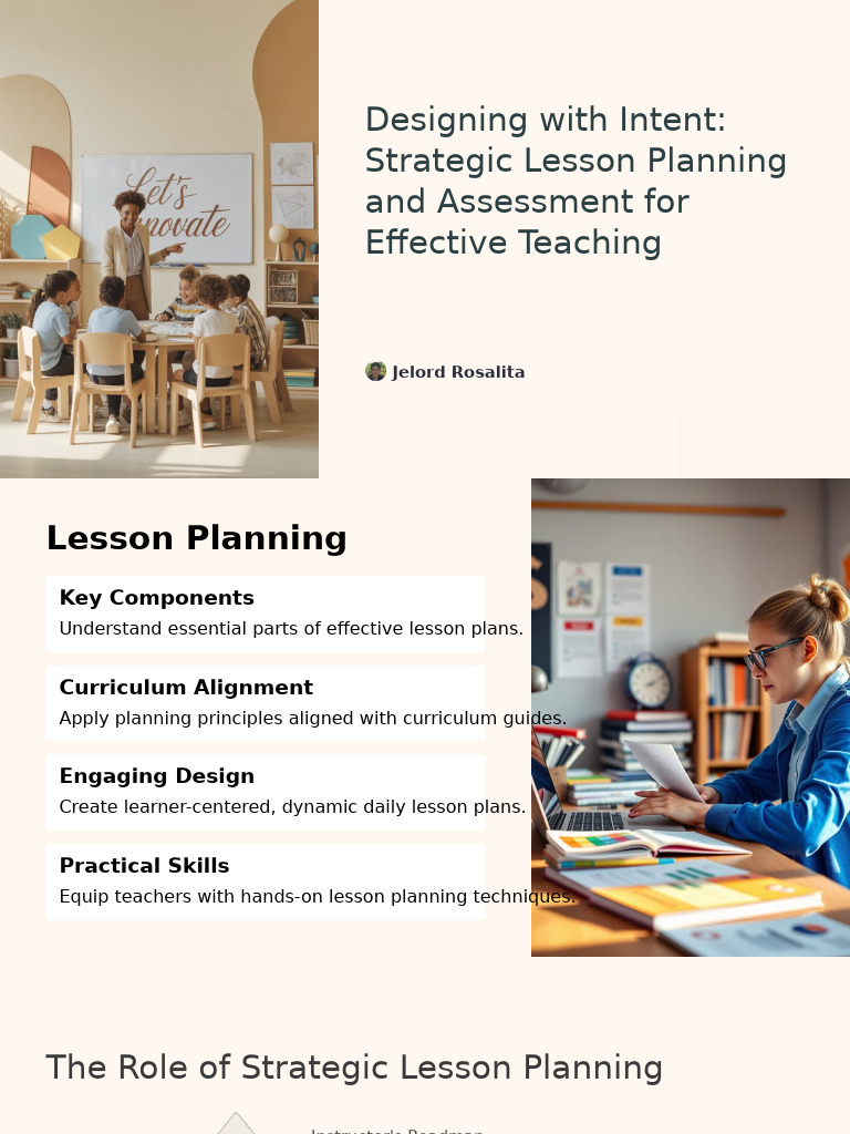 Designing With Intent Strategic Lesson Planning and Assessment For ...