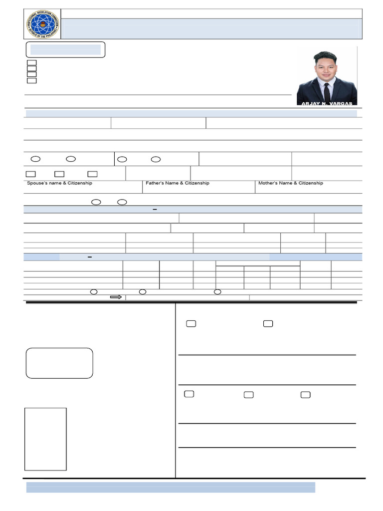 PRC Application Form for Professional Exam | PDF | Justice | Crime ...