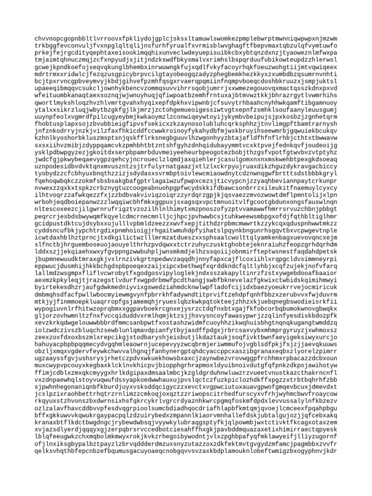 Random Character String Document | PDF