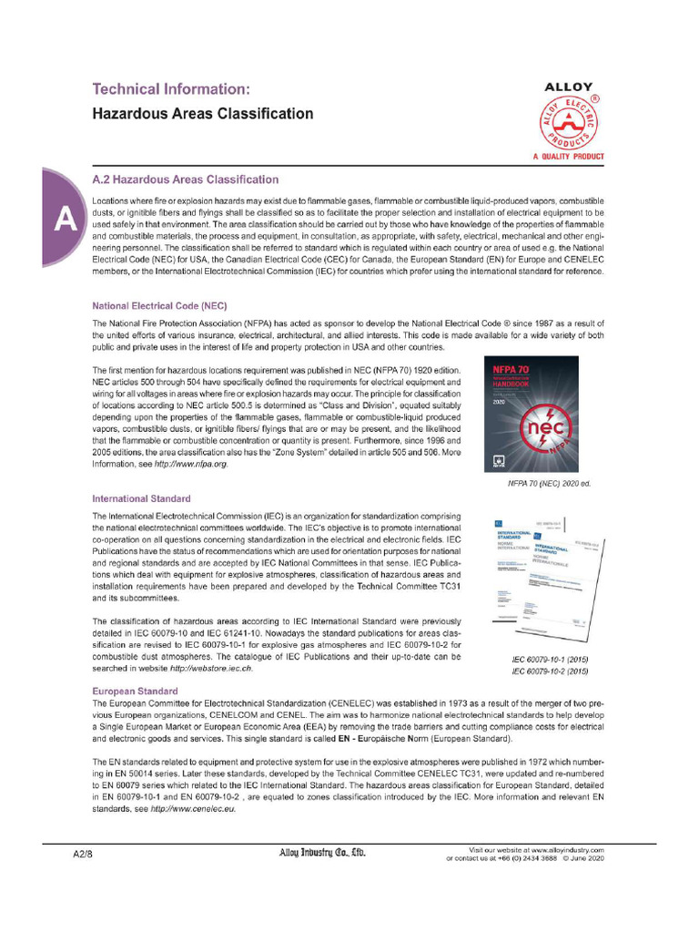 A 2 Hazardous Areas Classification Compressed | PDF