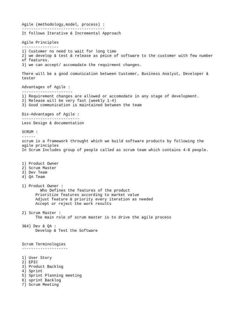 9 - Agile Model With Scrum Framework | PDF | Scrum (Software ...