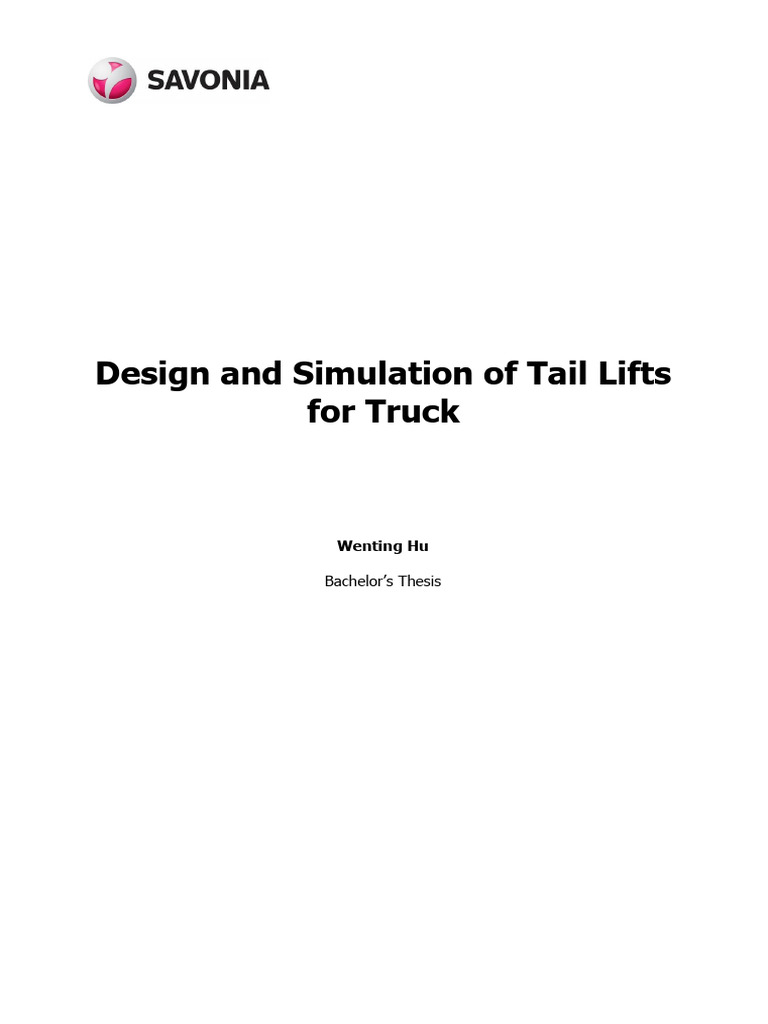 Tail Lift Design and Simulation Analysis | PDF | Applied And ...