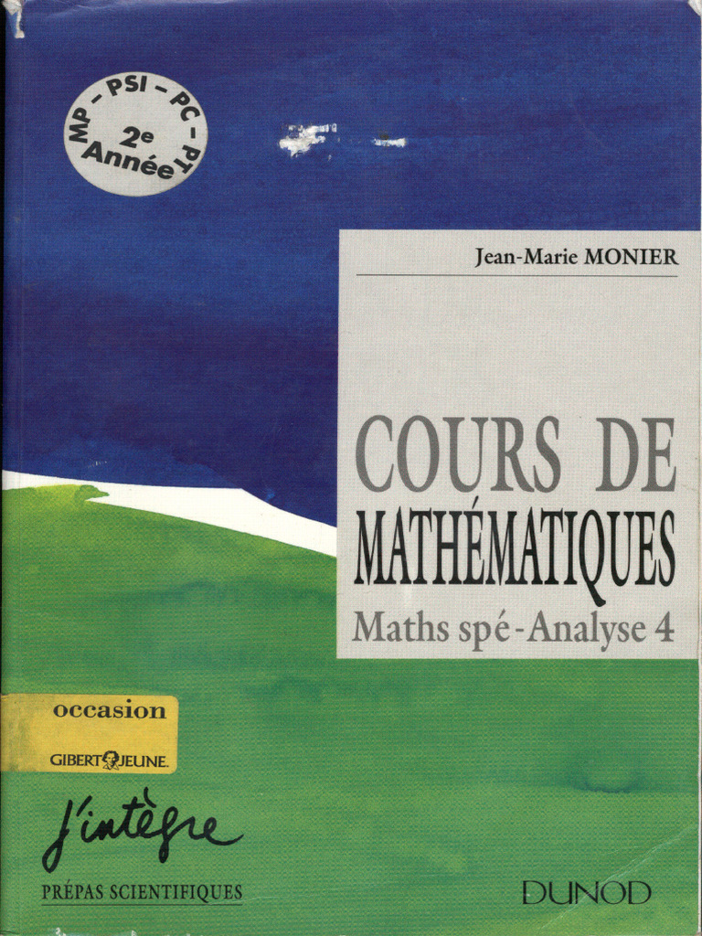 Livre Analyse 4 | PDF