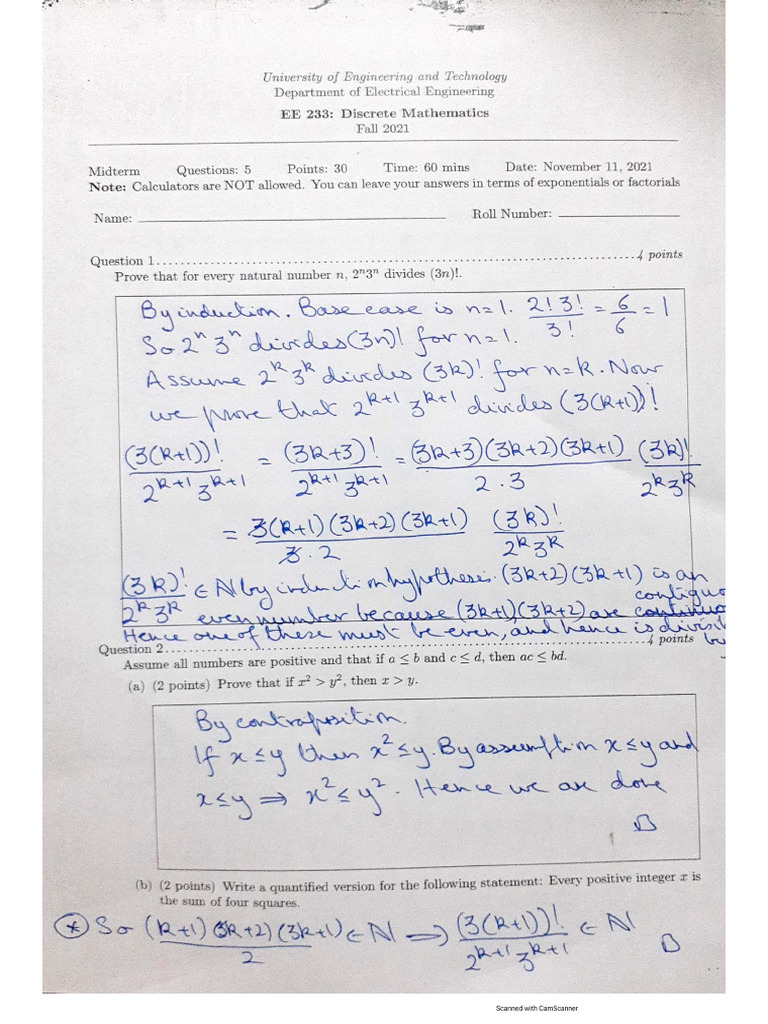 Midterm Solutions | PDF