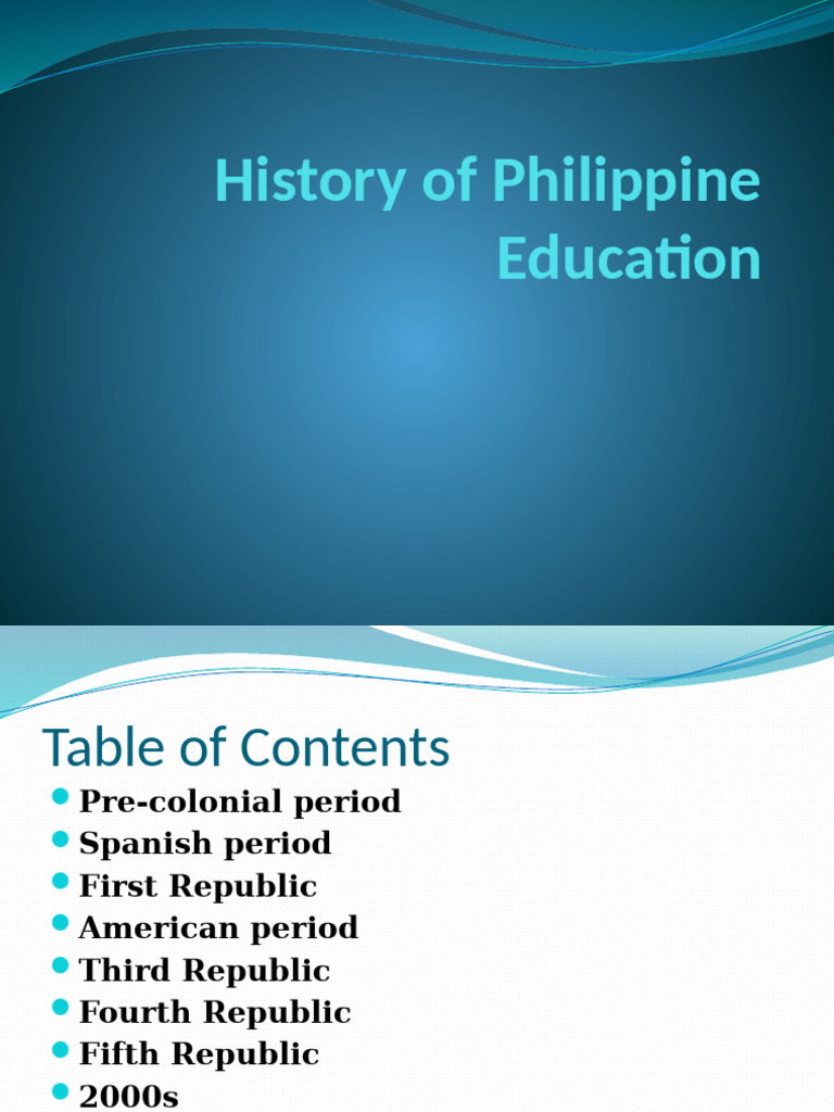 History of Philippine Education | PDF | Philippines