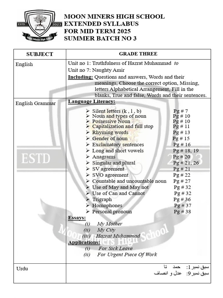 S Grade 3 | PDF