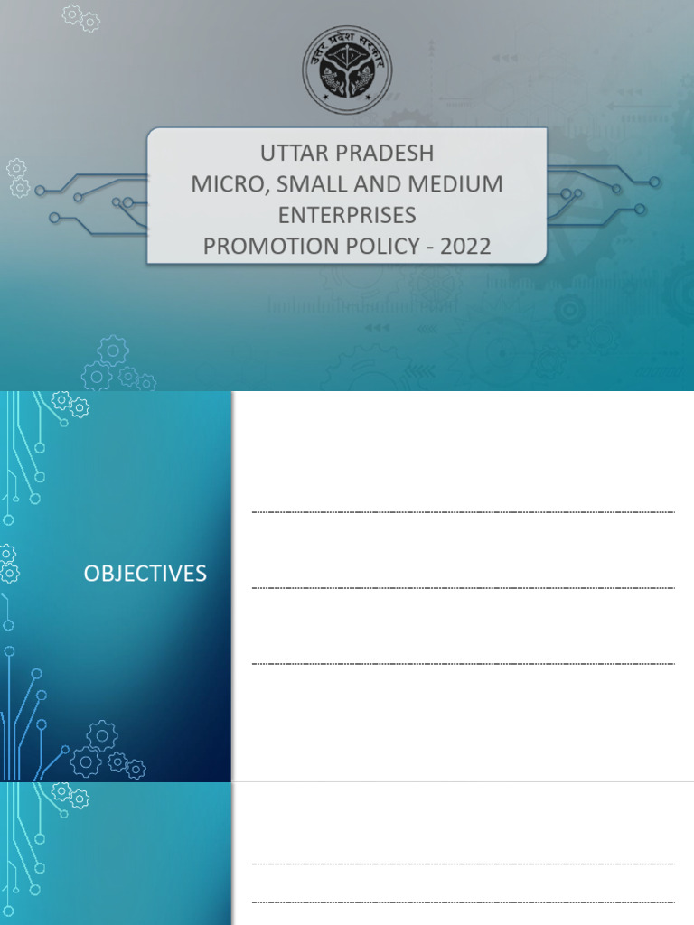 UP MSME Promotion Policy 2022 | PDF | Small And Medium Sized ...