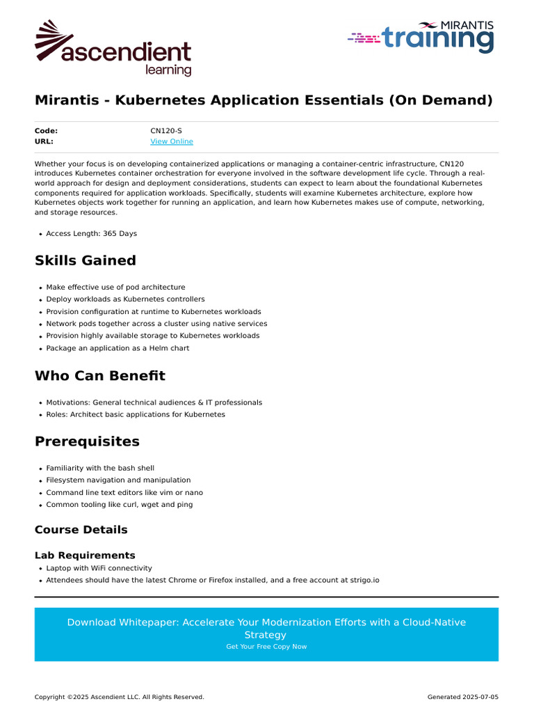 Kubernetes App Development Essentials | PDF