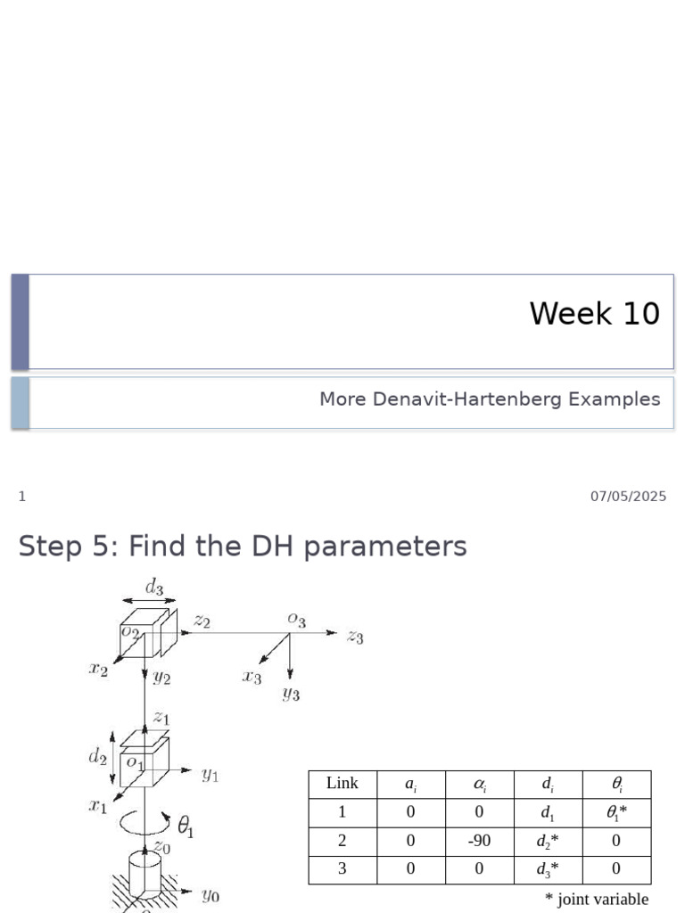 Robotics Week 10 DH Examples 22112024 031920pm | PDF | Robotics ...