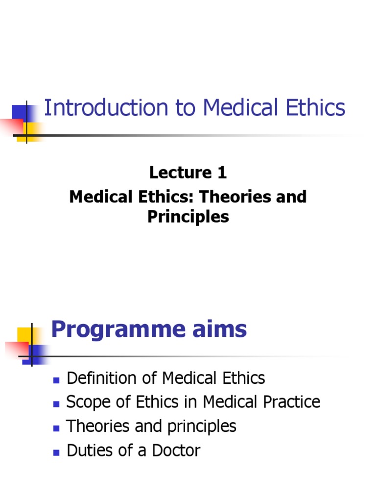 Medical Ethics: Principles and Practices | PDF | Medical Ethics ...