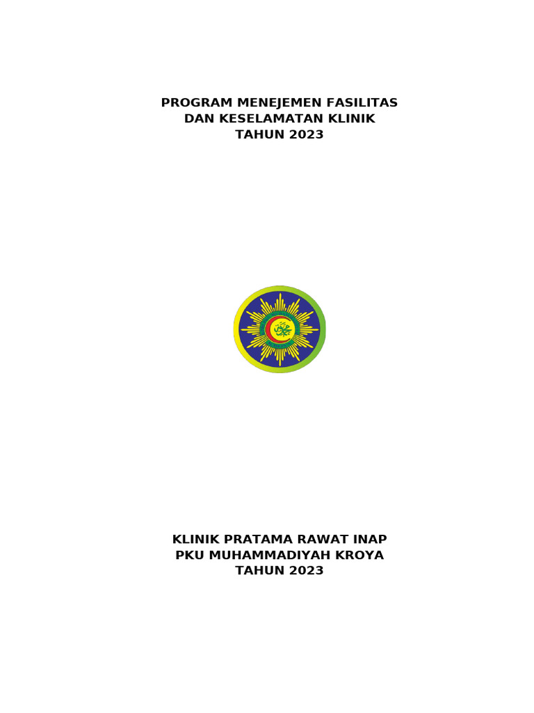 Manajemen Fasilitas dan Keselamatan Klinik 2023 | PDF
