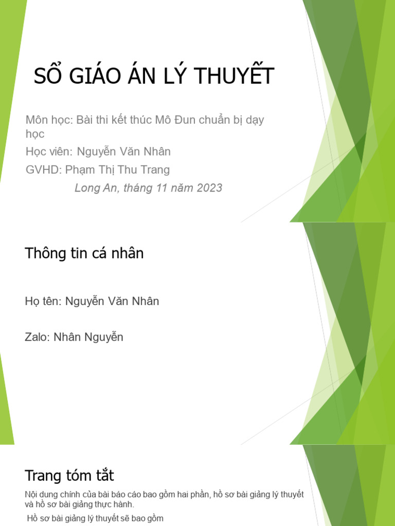 Bản Trình Bày | PDF