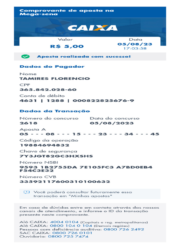 Comprovante2023 08 05 - 170408 | PDF
