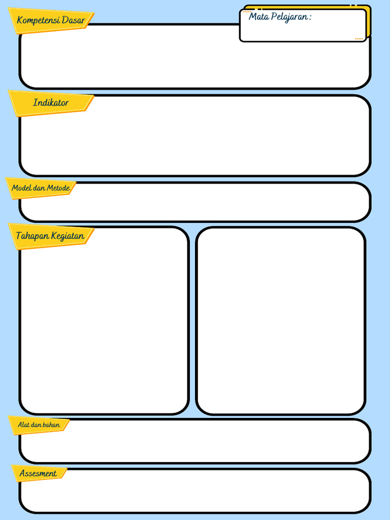 Blank Template RPP | PDF