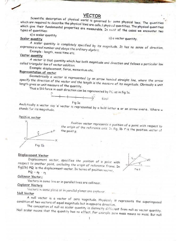 Vector Notes | PDF
