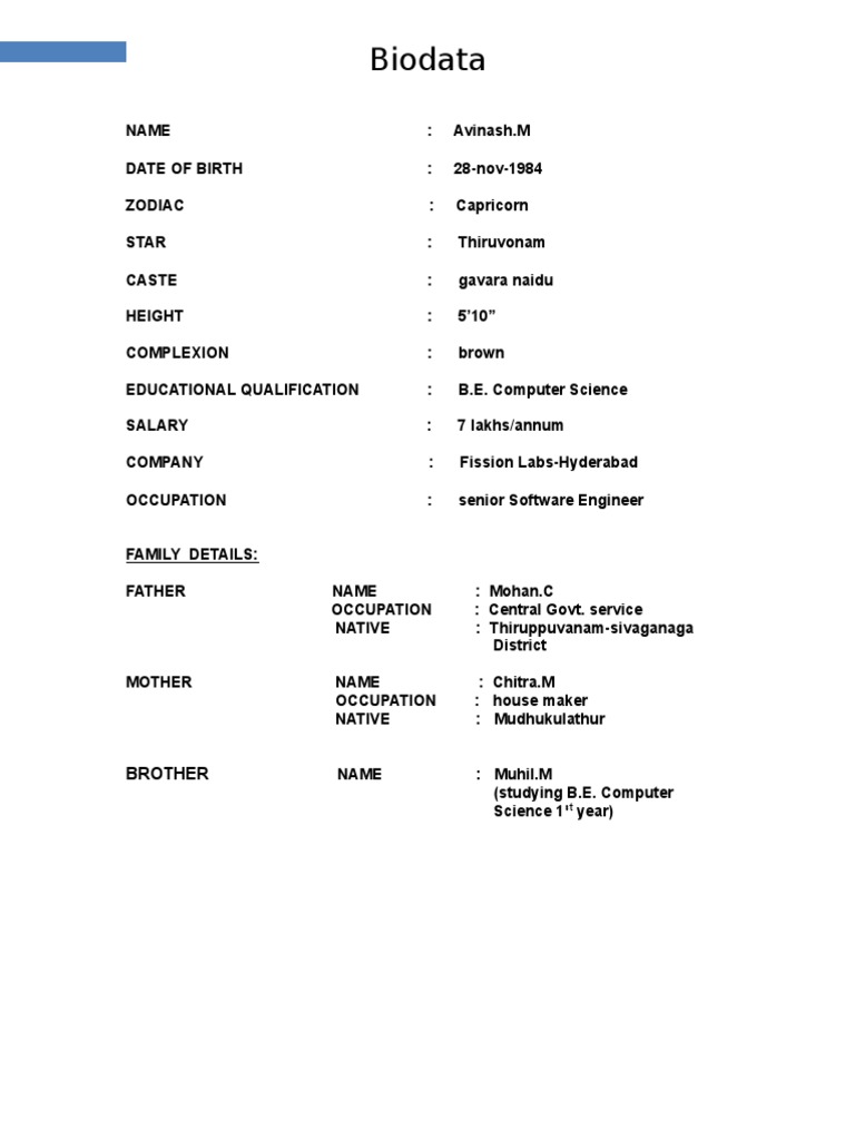 biodata