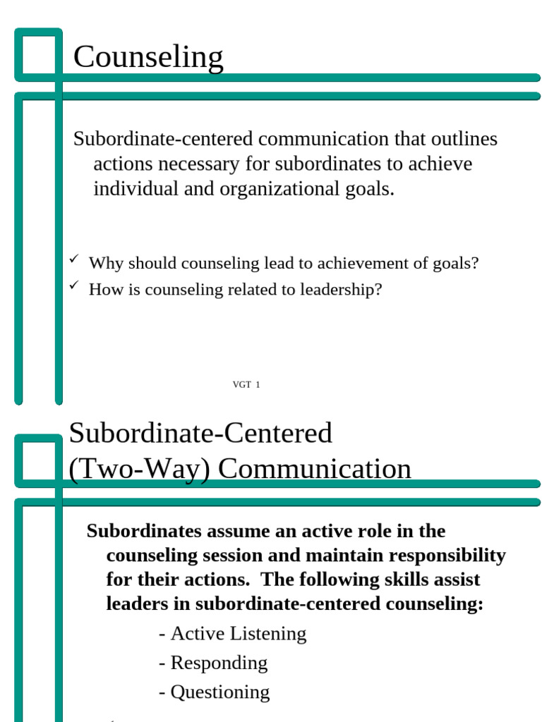 Effective Subordinate Counseling Strategies | PDF | Leadership | School ...