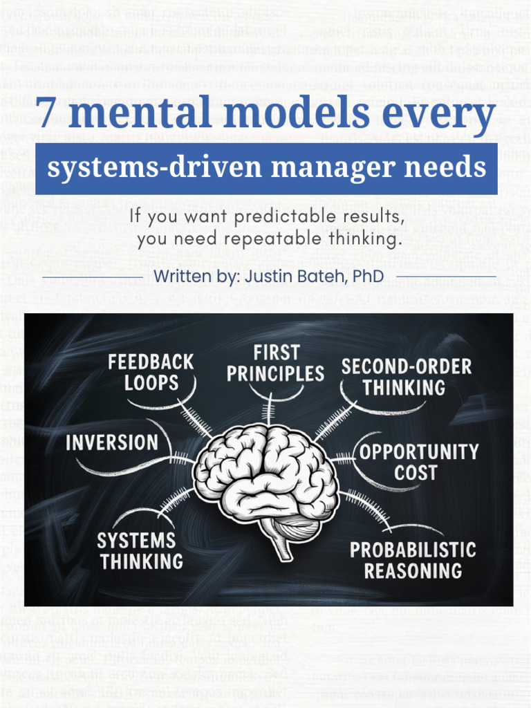 7 Mental Models Every Systems-Driven Manager Needs | PDF