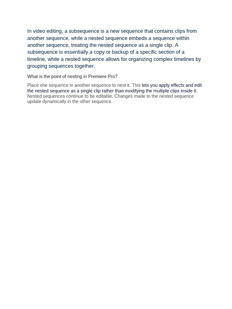 In Video Editing | PDF