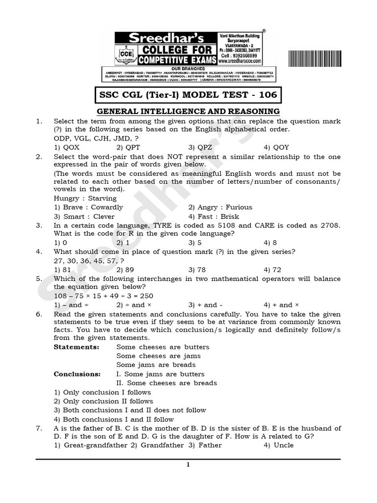 Model Test 106 | PDF | Linguistics