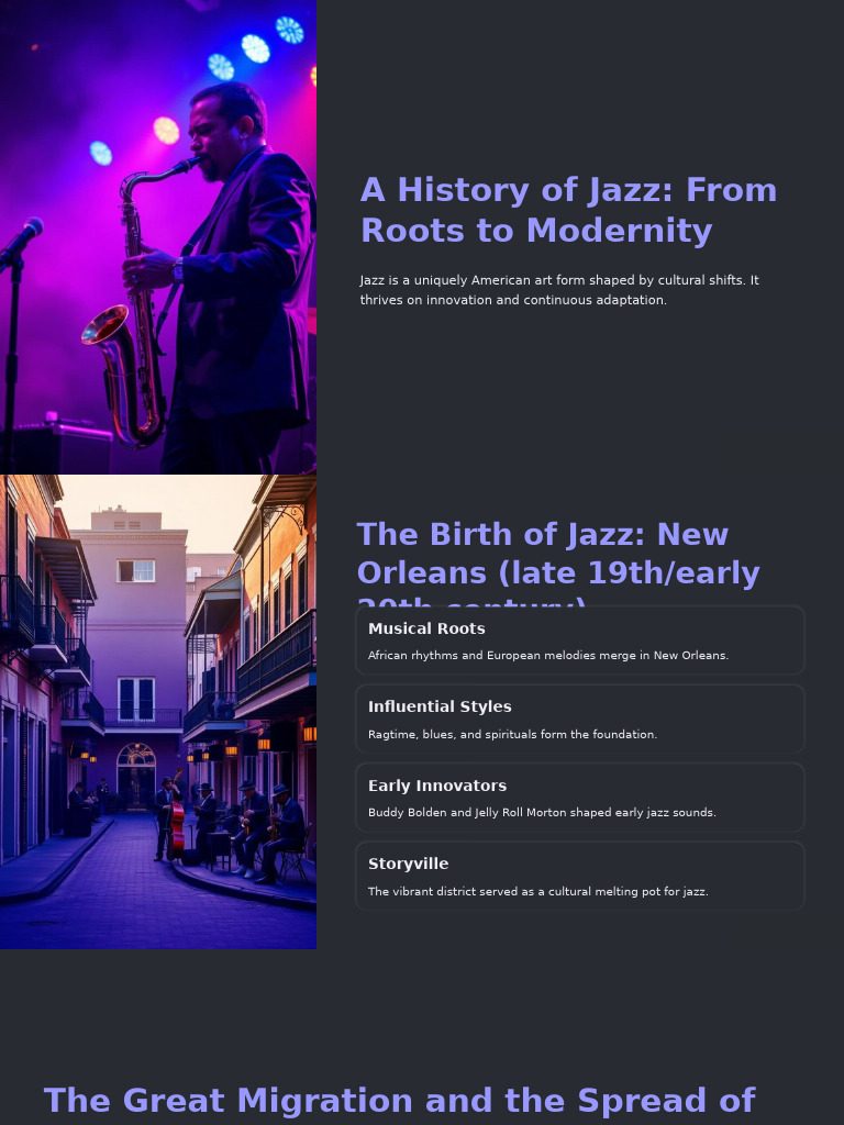 A History of Jazz From Roots To Modernity | PDF | Jazz | English ...