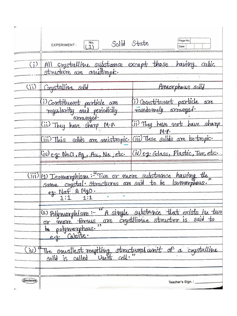 Notes of 1st Chapter ... Solid State | PDF