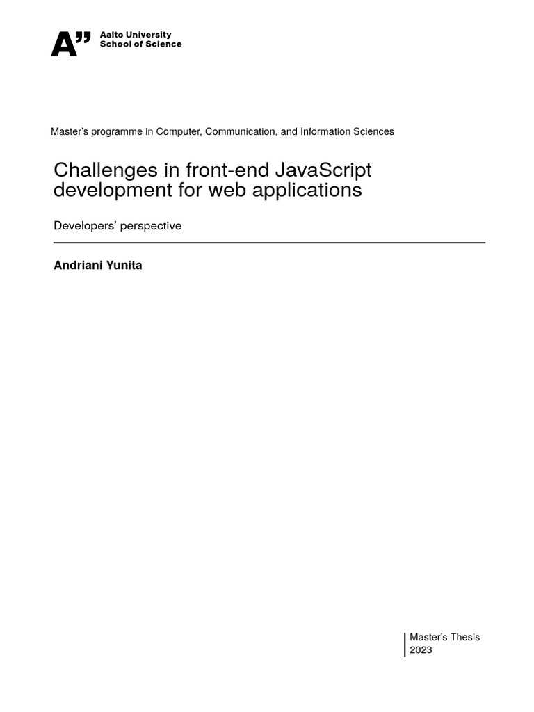 JavaScript Development Challenges: Insights | PDF | Document Object ...