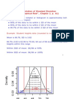 Interpretation of Standard Deviation (See "Empirical Rule", Chapter 2, P. 61)