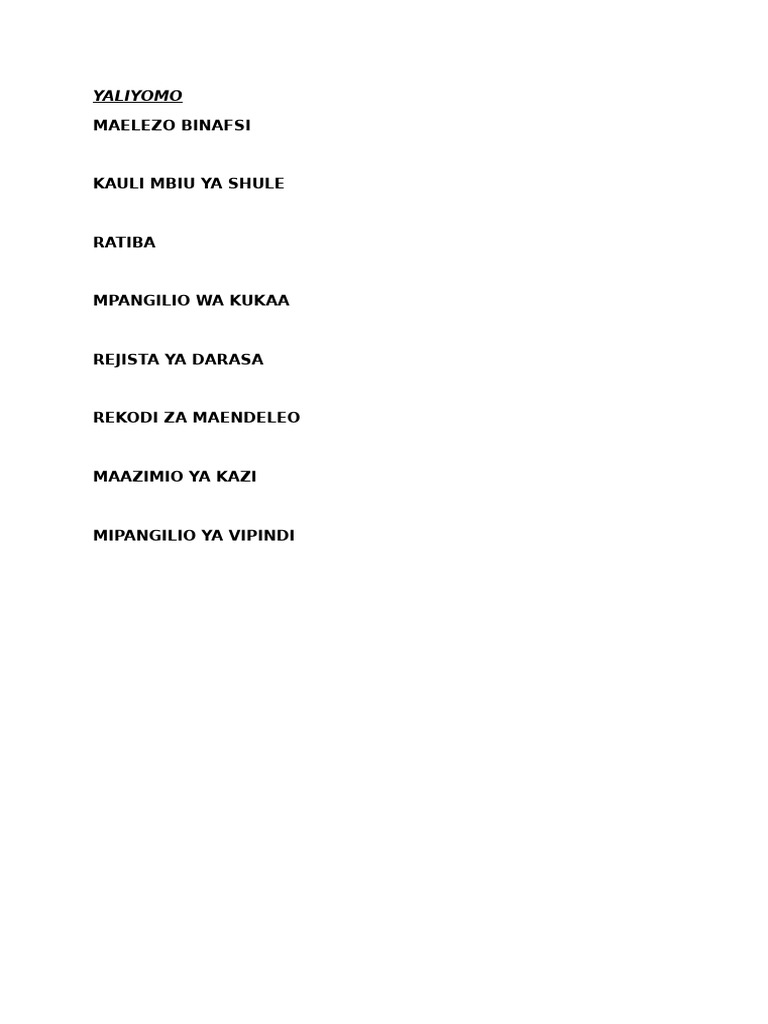 Ratiba | PDF