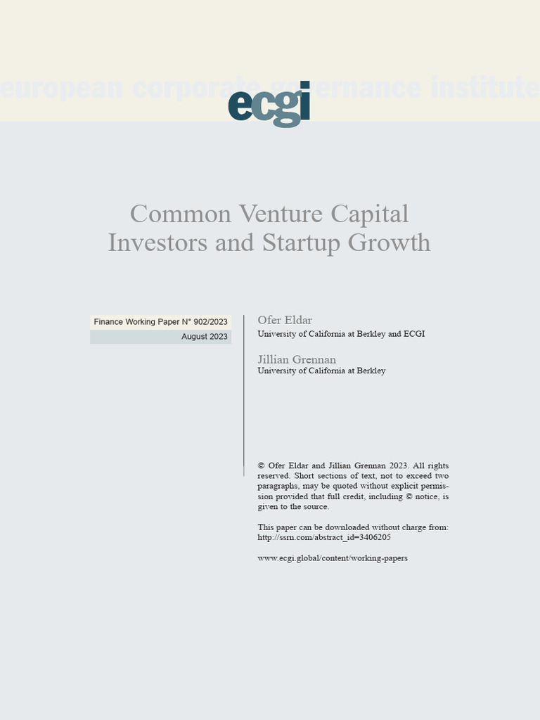 Common PDF | PDF | Venture Capital | Corporate Finance