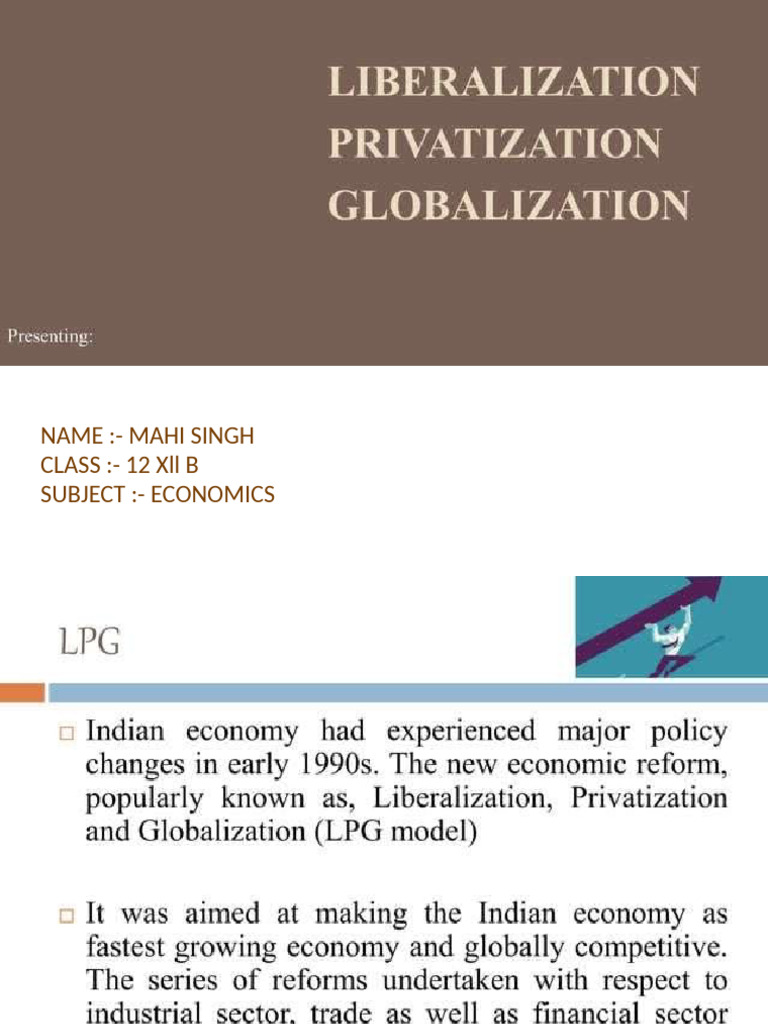 Power Point Presentation of Economic | PDF