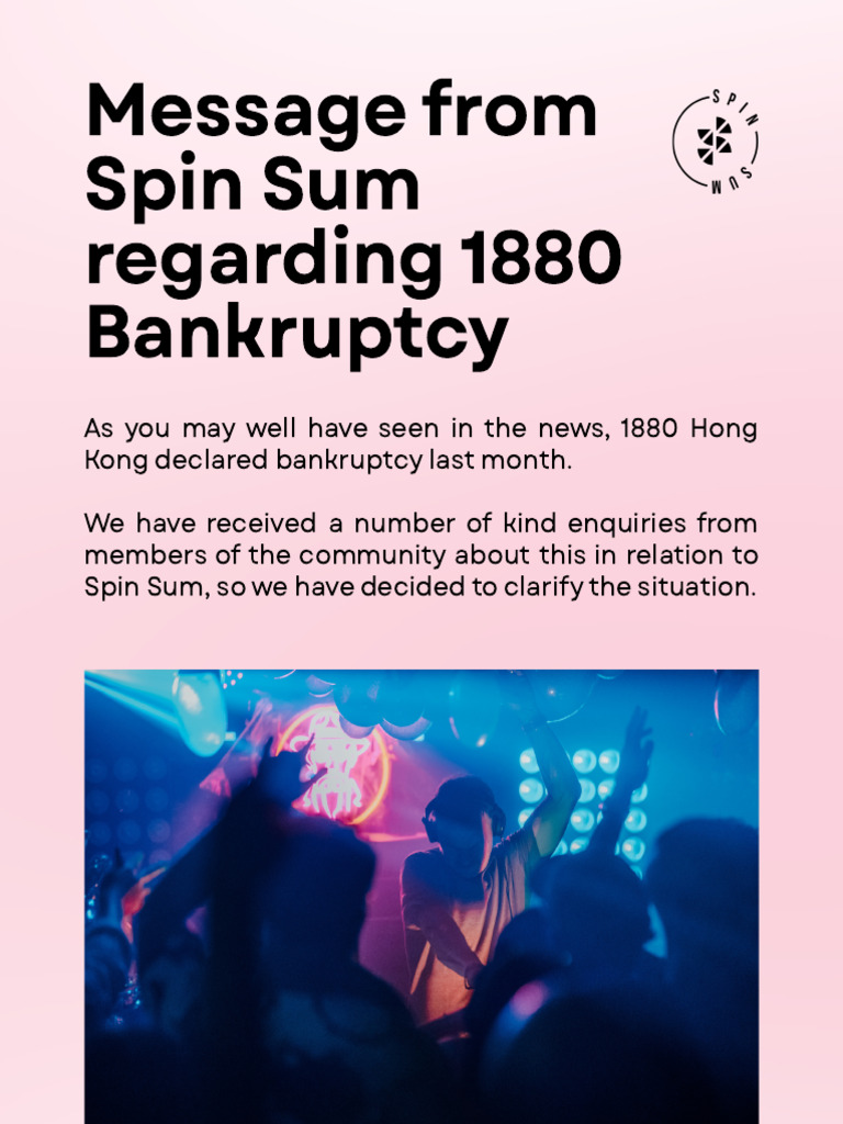 Message From Spin Sum Regarding 1880 Bankruptcy | PDF