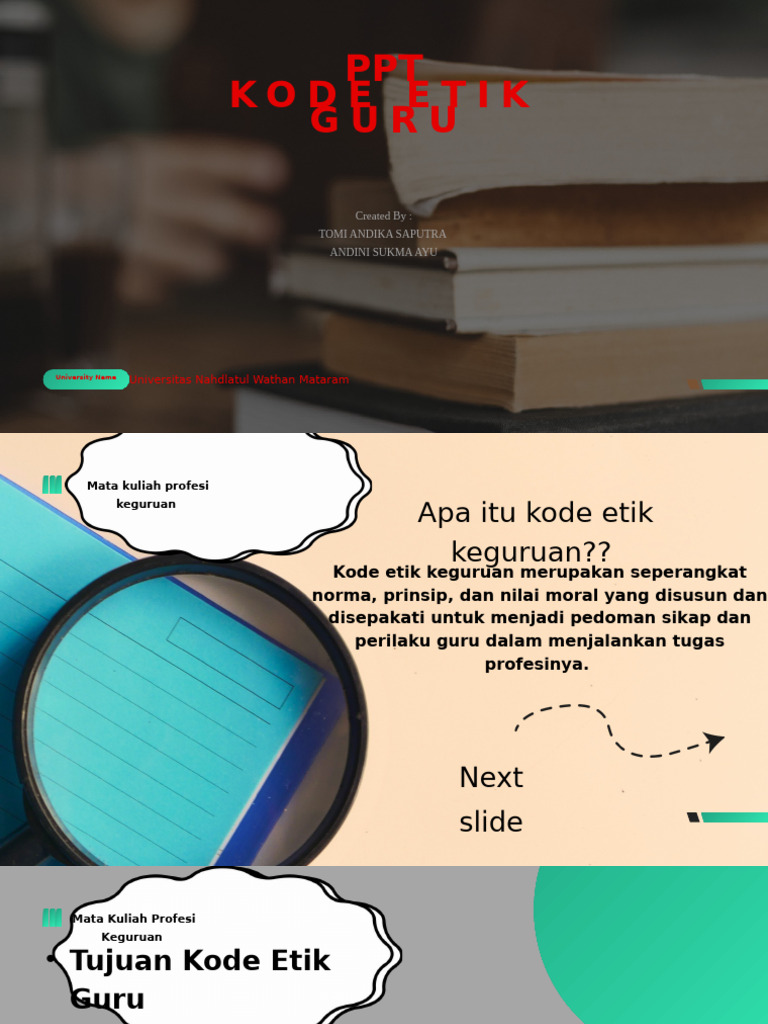 Kode Etik Guru: Pedoman Profesionalisme | PDF