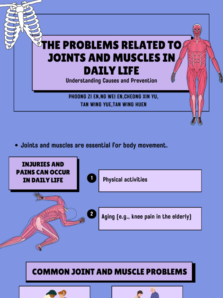 Skeletons and Muscles Educational Presentation in A Blue Purple | PDF ...