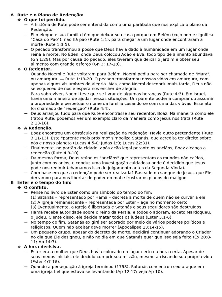 Rute e Ester: Parábolas de Redenção | PDF | Livro de Ruth | Livro de Ester