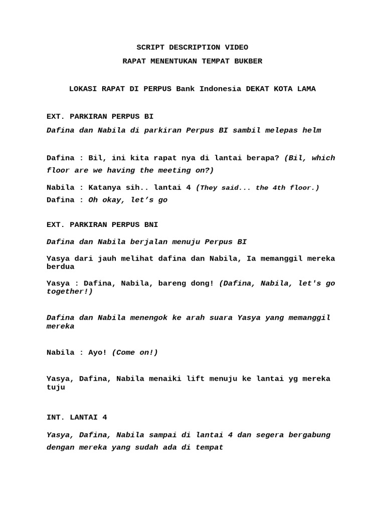 Rapat Rekomendasi Tempat Bukber | PDF