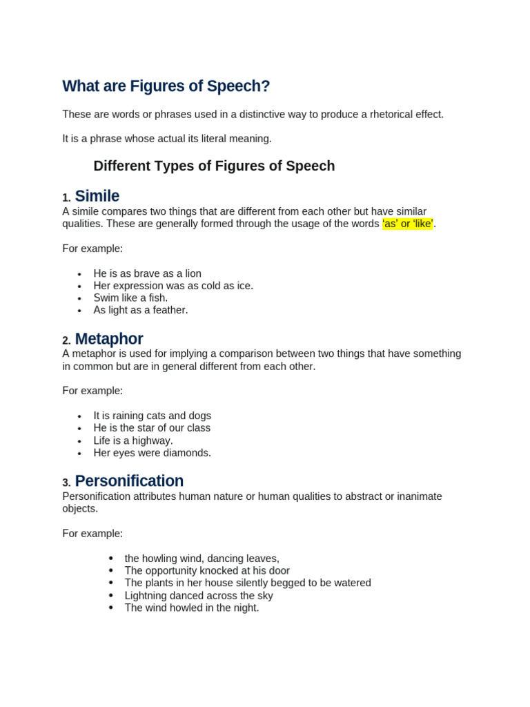 What Are Figures of Speech | PDF