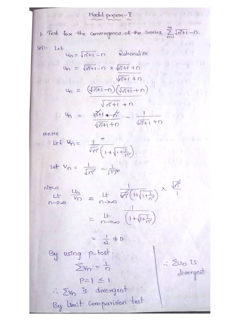 M1, Model Paper 1 | PDF