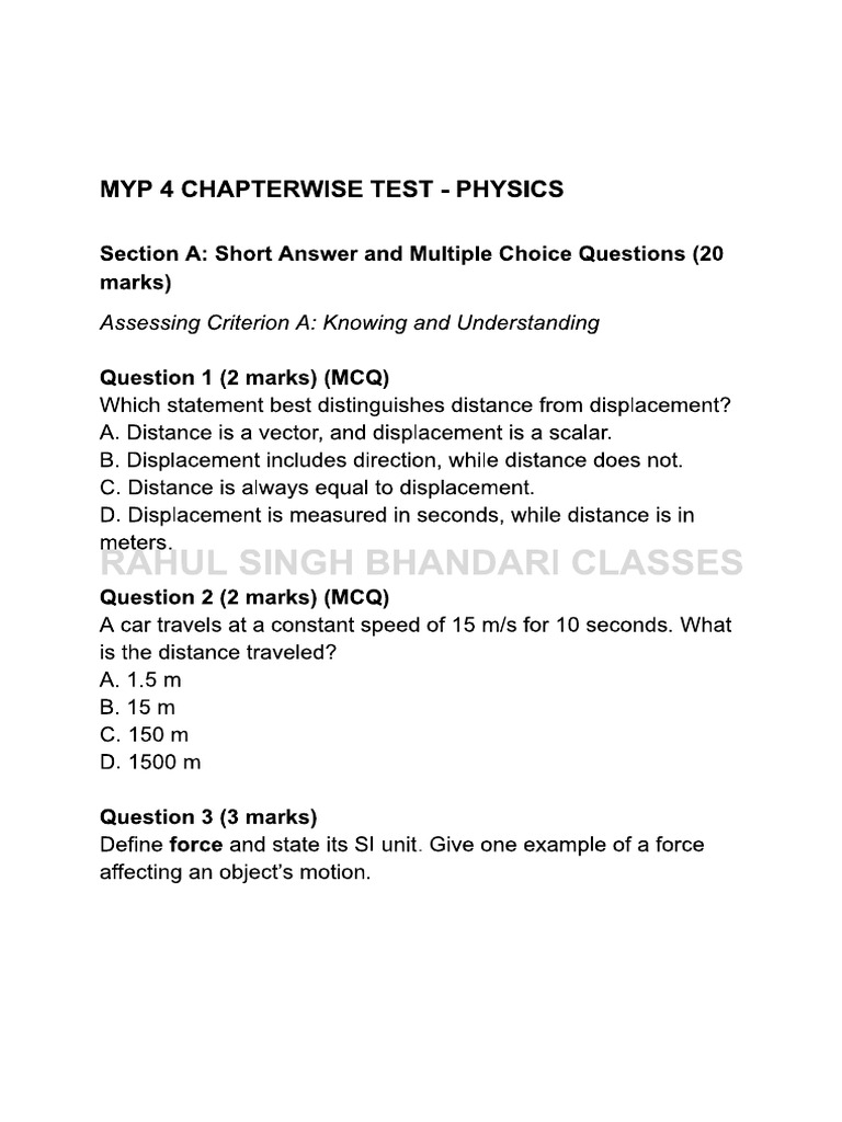 Physics Paper | PDF