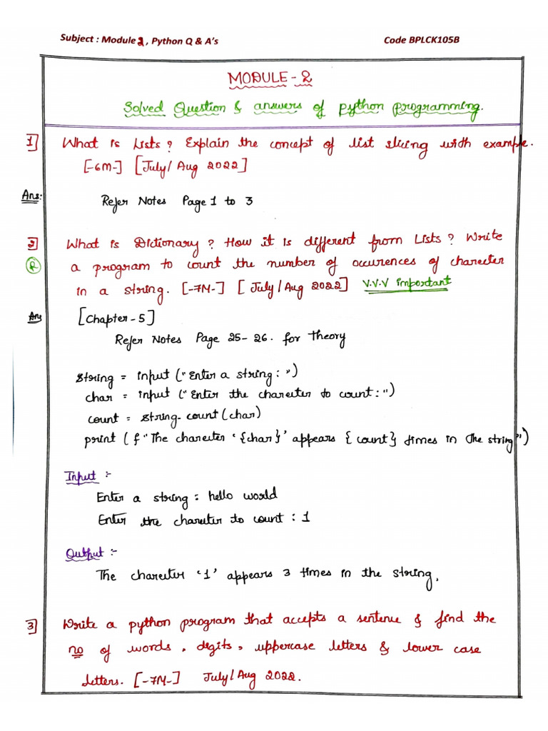 Solved Q & A Module 2 | PDF